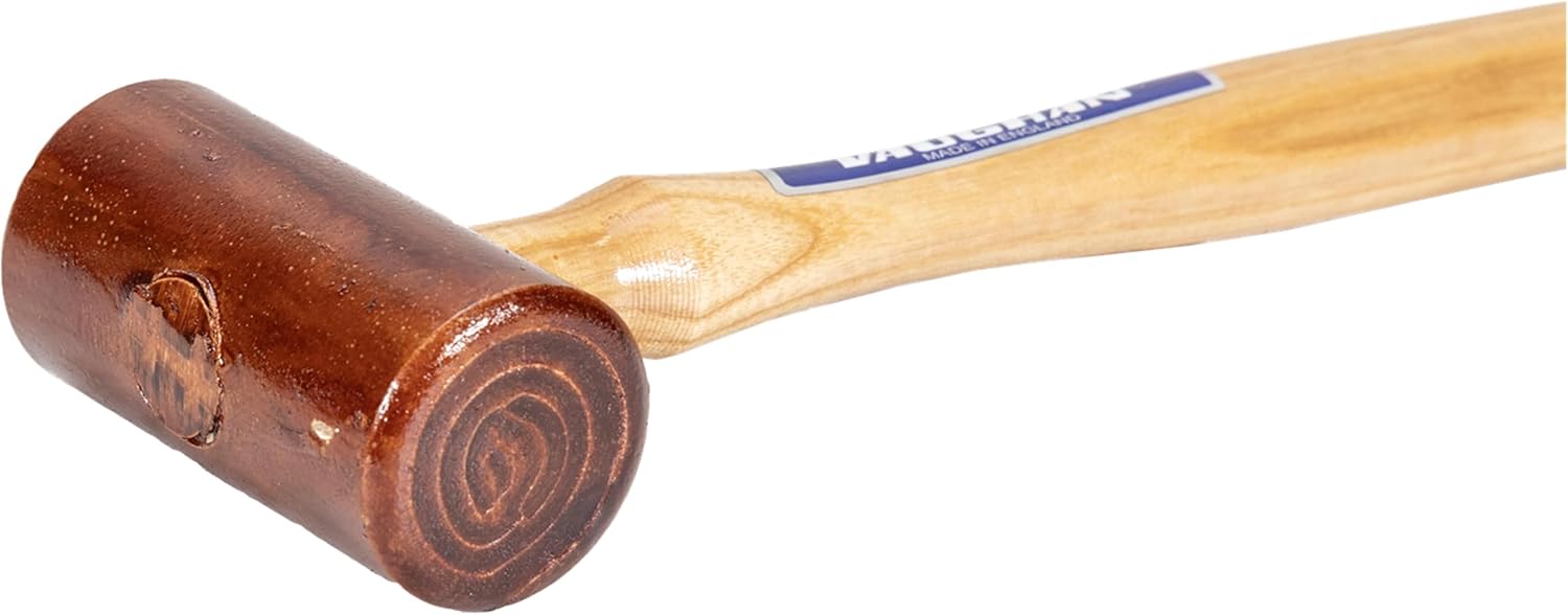 VAUGHAN Rawhide Mallet, Non Marring, Hardwood Handle, 8 oz, 1M175, VN58214