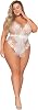 Womens White Bow Teddy