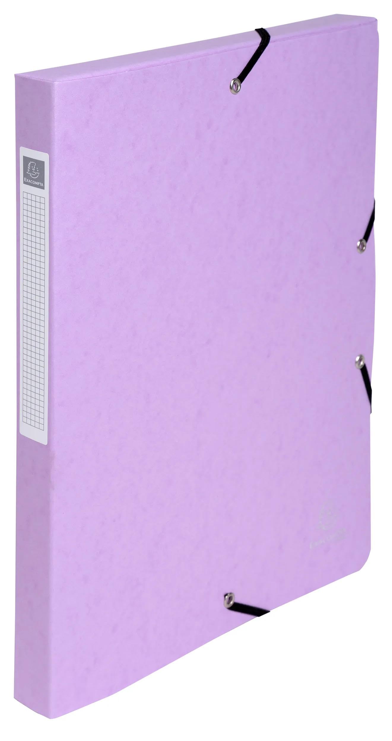 8 Scatole Per Documenti Exacompta Aquarello Con Elastici | Dorso 2.5 Cm | Per A4 | Carta Lucida 600 G/m2 - Foto 8
