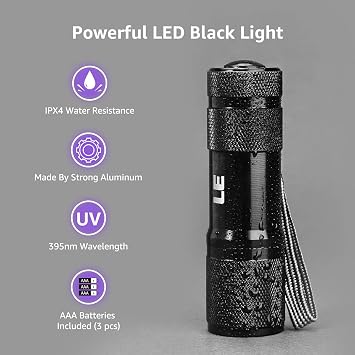 Bundle - 2 Items: 2 Pack LED Rechargeable Headlamp with 5 Modes & Small UV Black Light Flashlight 395nm