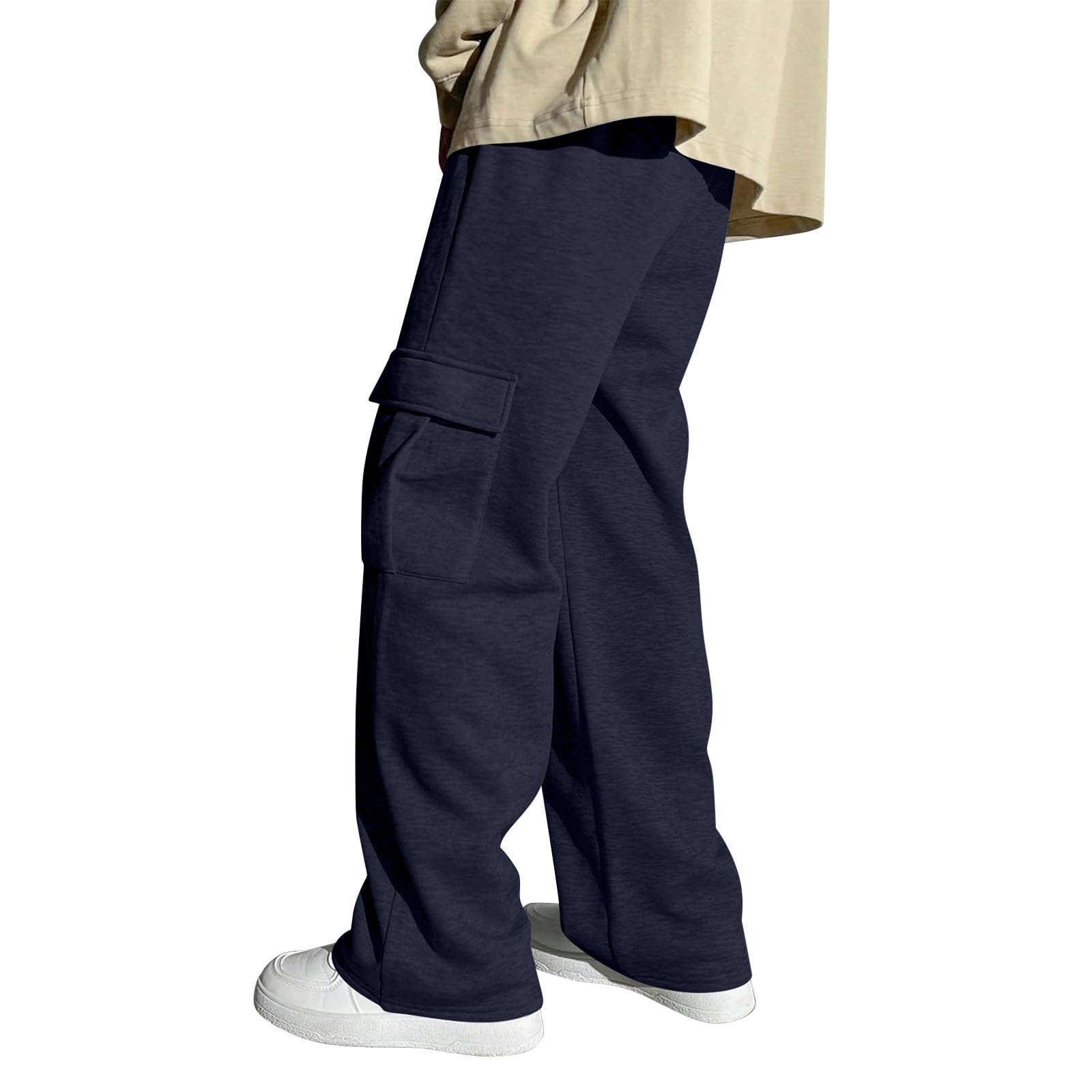 Genérico Pantalones de Chandal Niño Pantalones Deportivos Térmicos Cargo para Niño con Cintura Elástica y Diseño Holgado de Moda Infantil
