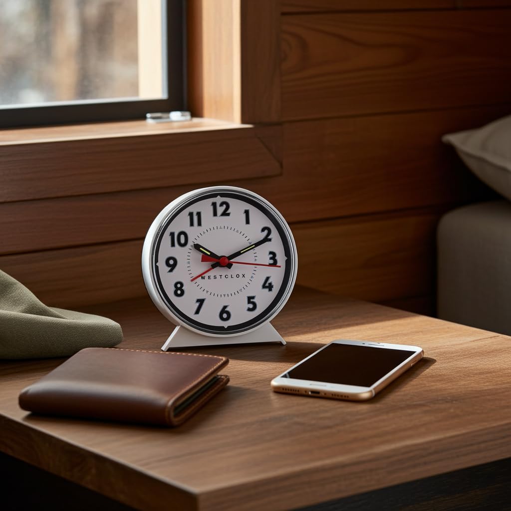 Amazon.com: Westclox Keywound Analog Alarm Clock, Loud Bell Alarm