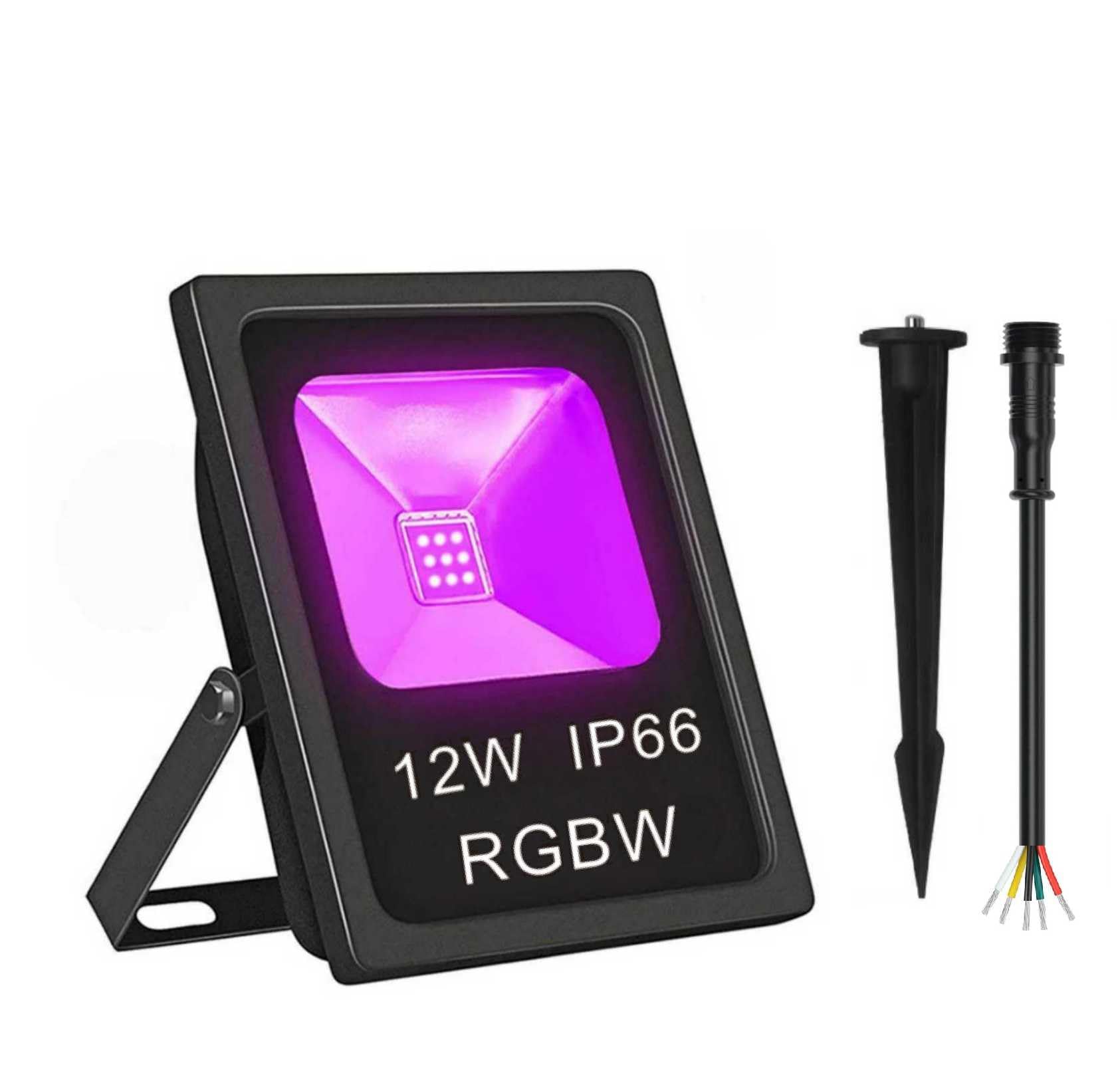 Photo 1 of JIAANDA DMX Flood Lights,DMX512 led Pixel Flood Light, 12W-RGBW addressable DMX floodlight, DC12-24V Input IP65, for Outdoor Decorative/Garden/Stage Lighting/Christmas Party (1PCS-DMX-RGBW(6500K))