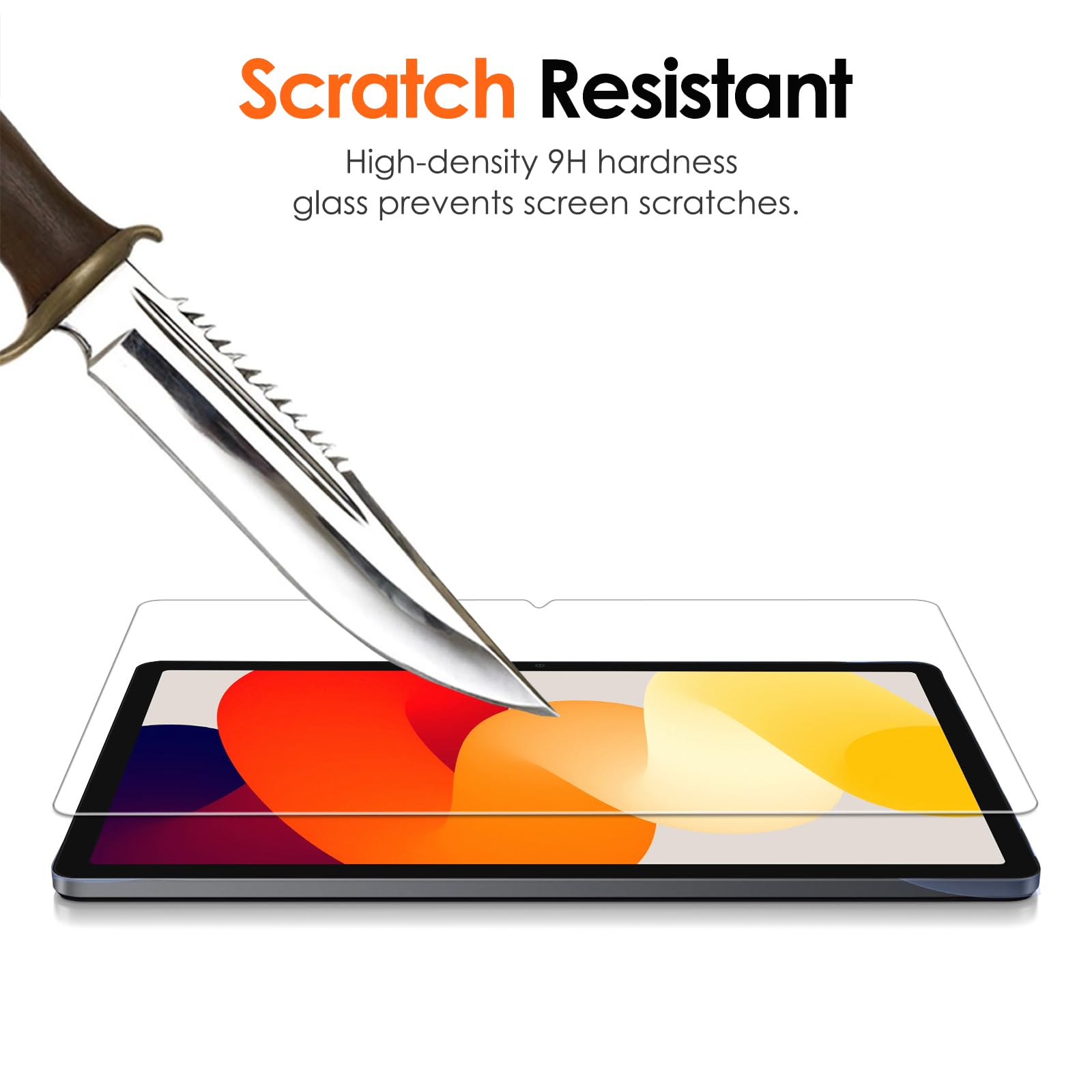 ivoler 2 sztuki folii ochronnej ze szkła ochronnego do Lenovo Tab M11 / DOOGEE T30 Pro/Xiaomi Redmi Pad SE 11 cali, twardość 9H, szkło hartowane HD, folia ochronna na wyświetlacz, folia chroniąca