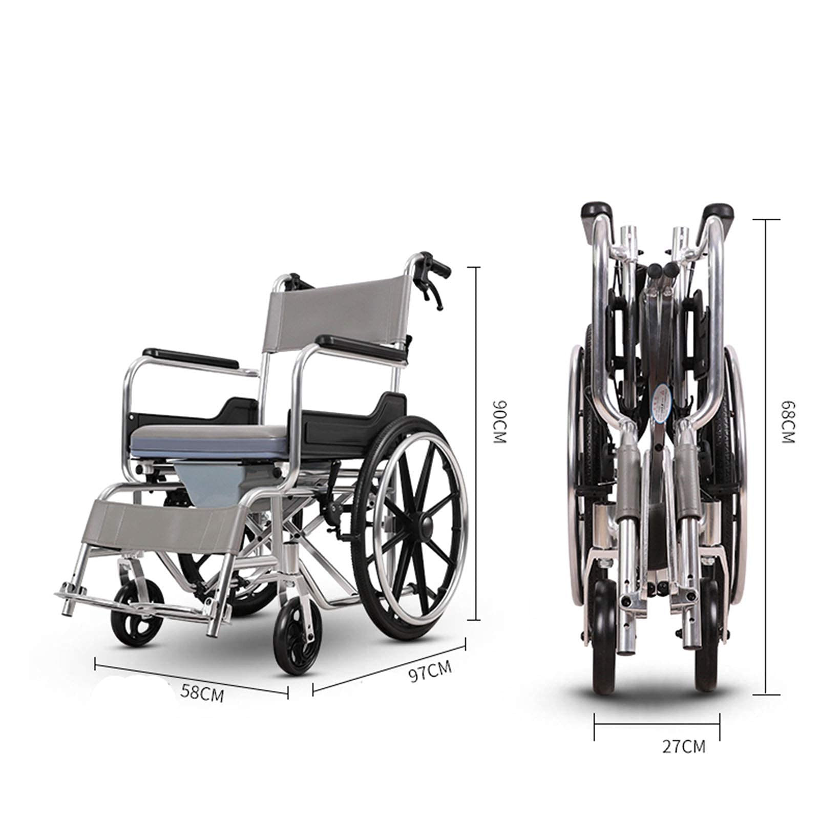 Buy Wheelchairs Folding Lightweight Self Propelled Wheelchair with