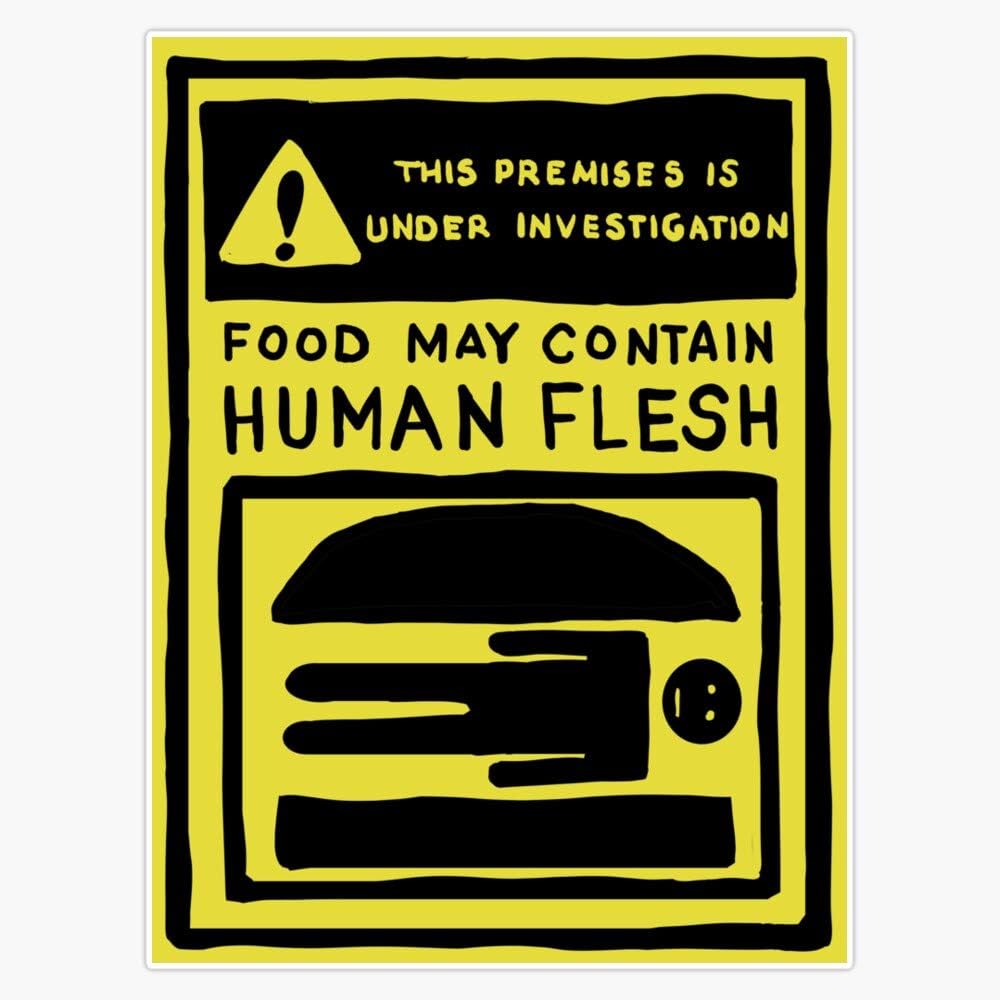 The Burgers are People! Sticker Vinyl Bumper Sticker Decal Waterproof 5"