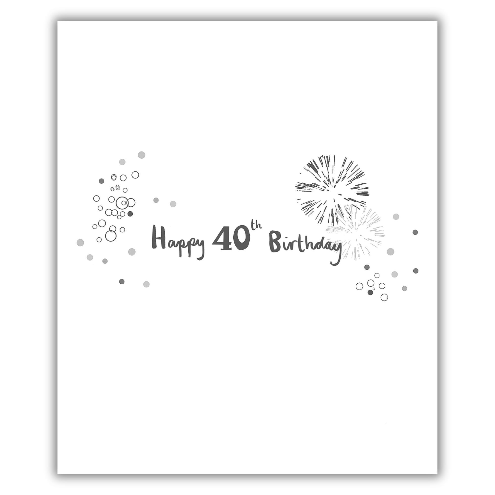 Ens 40th Ilestone Birthday Card - Age 40 - Beer Glasses And Bottle