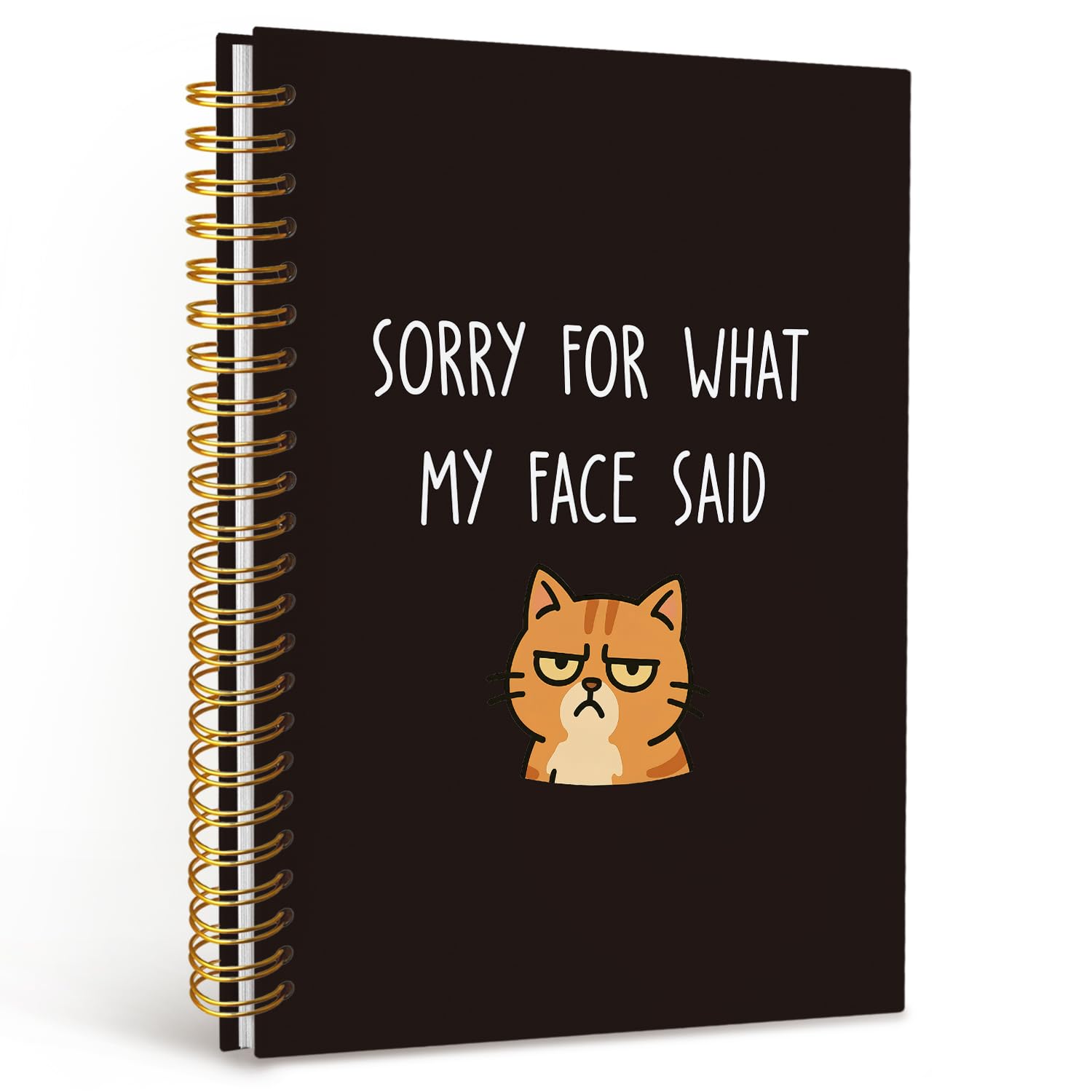 Carnet chat humoristique format journal de notes avec spirale - 7