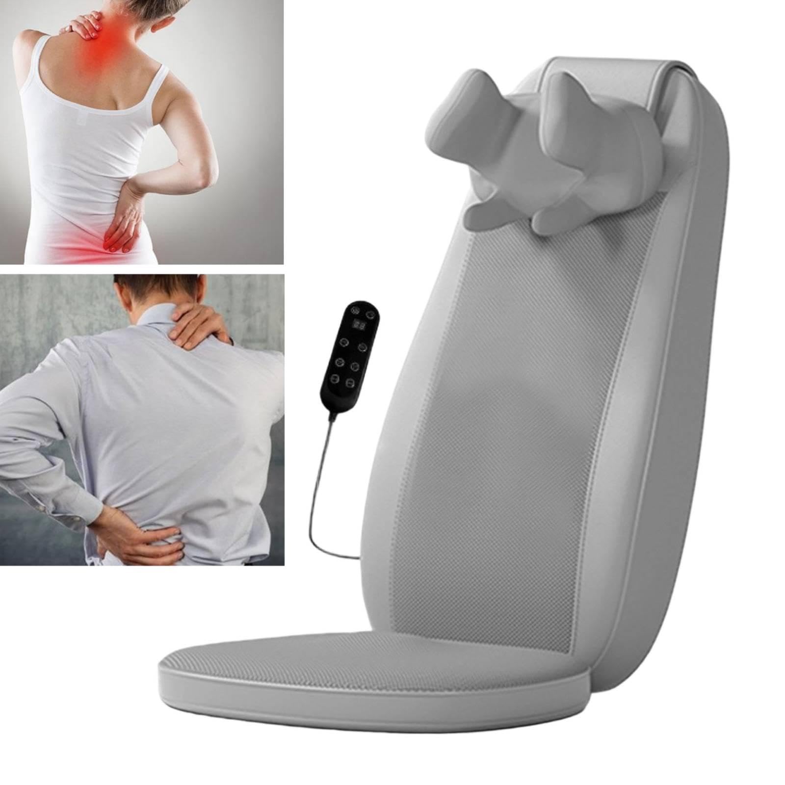 Cuscino Massaggiante con Funzione Riscaldante E Impastamento Shiatsu, Massaggiatore per La Schiena con Massaggio Cervicale E Vibrazione, Pratico Cusci