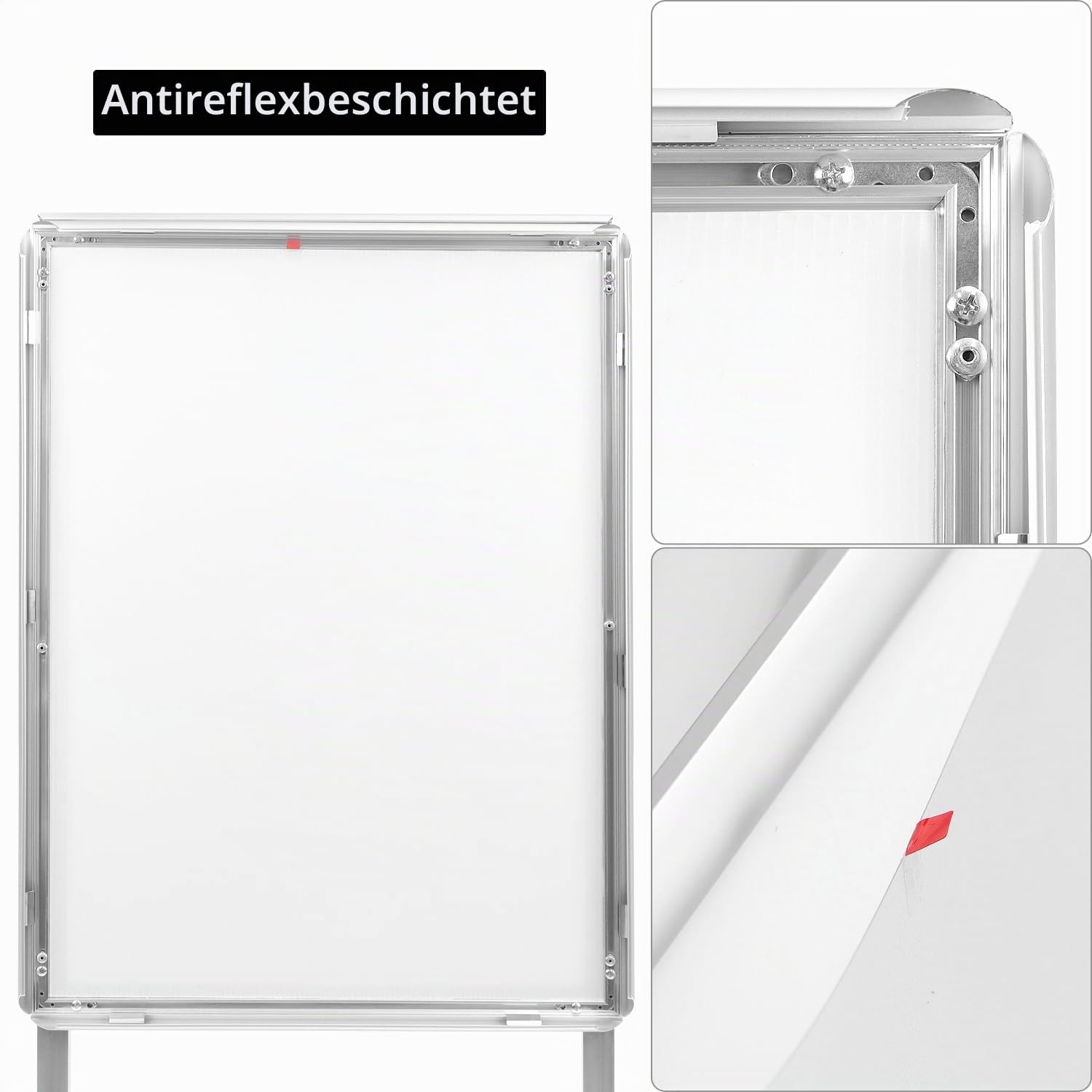 QWORK® Gehwegaufsteller, A2 Plakatständer, Wetterfest Plakatständer, Werbetafel 59.4 x 42 cm