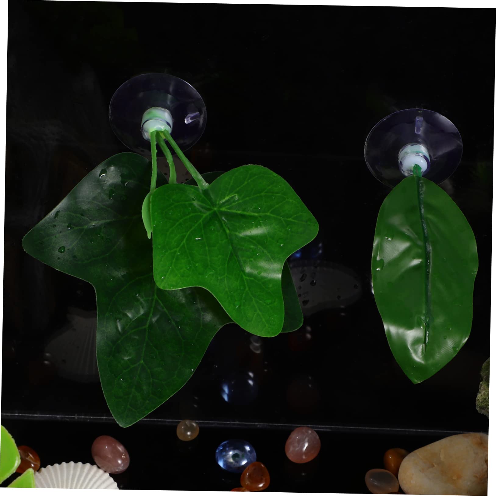 TOYANDONA 2 Series Hojas De Pecera Artificial Planta Falso Acuario Cría Accesorio De Pescado Betta Hojas De Desove Betta Hamaca De Hoja De Betta Hoja De Descanso El Plastico 8 Piezas*2