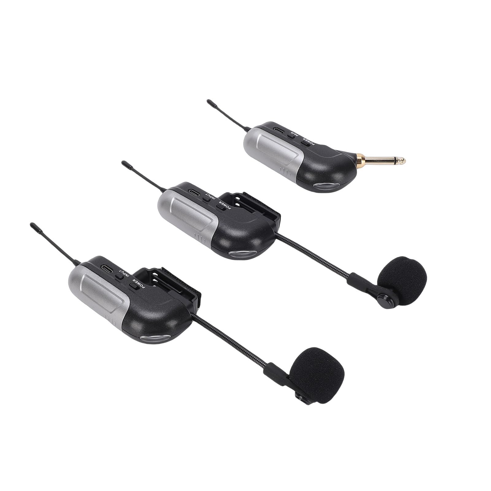 Eacam Set Microfono per Fisarmonica Wireless Trasmissione del Suono di Alta qualità per Concerti di Musicisti Ricevitore Incluso a Lungo Raggio 30 M