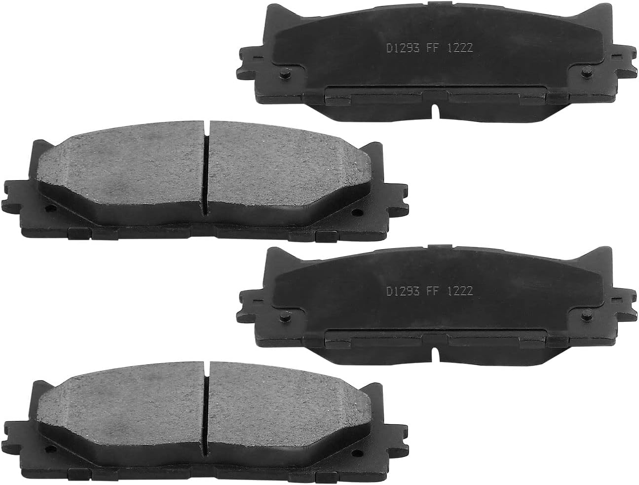 D1293 Front Brake Pads Replacement for Toyota Avalon 08-18, Toyota Camry 07-17,Lexus ES300H 13-18, Lexus ES350 07-18 Low Dust Formula Ceramic Pads with Hardware Kits 4PCS