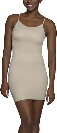 Vanity Fair Womens Shapewear Slip, Tummy Control Full Slip Cami Dress, Seamless Smoothing, Adjustable Spaghetti Strap