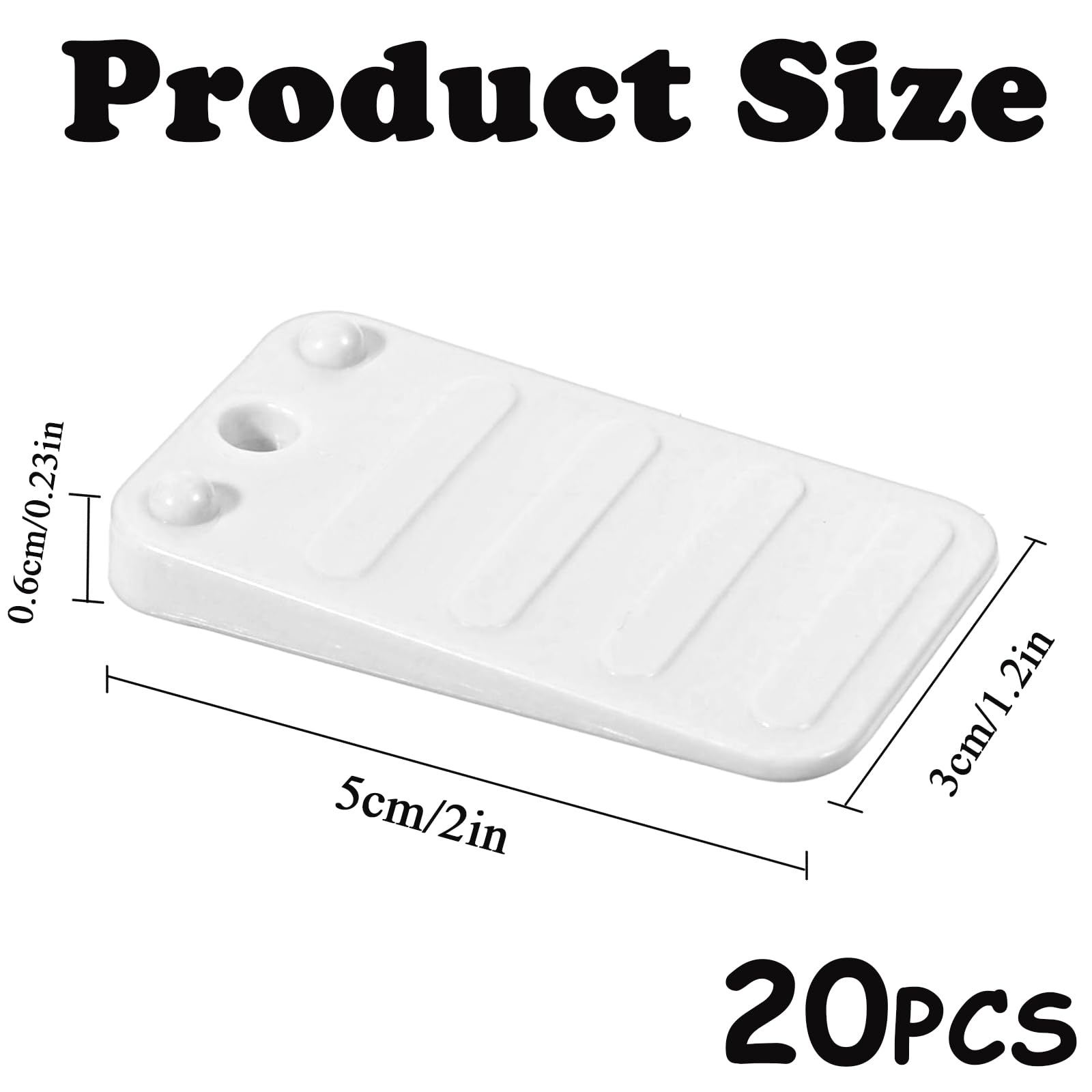 20 Pack Plastic Shims for Leveling Furniture Levellers, Packers for Levelling Window Wedges - Image 2