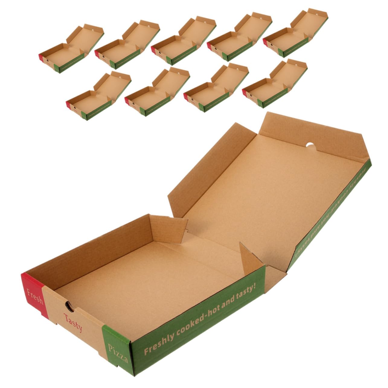 BRIGHTFUFU 10pcs Pizza Takeaway Box Bulk Storage Containers 8in Paper Pizza Boxes Keeps Thicken and Secure Restaurant Carton