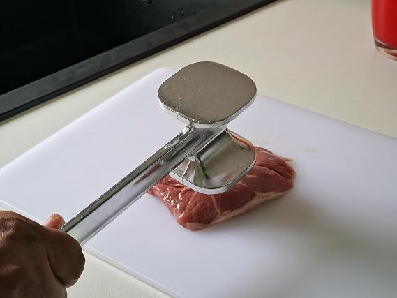 Meat Tenderizer, Versatile Meat Tenderisers, Aluminum Alloy Meat Hammer, Double Sided Heavy Duty Teeth Meat Mallet, for Steak, Chicken, Cooking Enthusiasts, Tool Used for Kitchen & BBQ