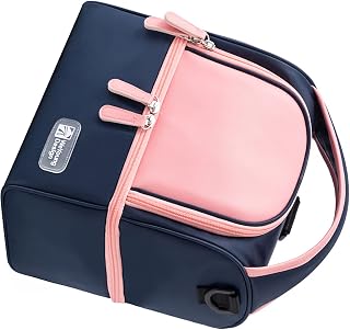 Bolsa Térmica para Leite Materno, Dupla Camada Com Isolamento Térmico Mochila para Resfriamento de Leite Materno Espessamento para Viagem (rosa azul)