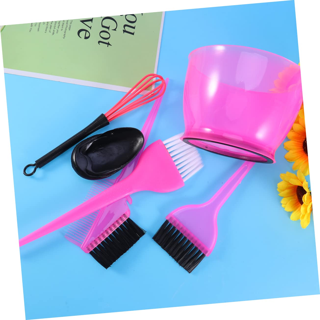 Hair Tinting Tools Set Hair Coloring Kit Rose 6pcs Salon Accessory Kit