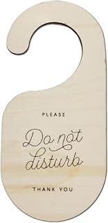 Personalized Door Hanger Sign, Custom Doorknob Hanger with Your Text, Do Not Disturb, In Session, Meeting Room, Door Handle Sign, Gift for Office, Home, Therapy, Classroom (Wood)