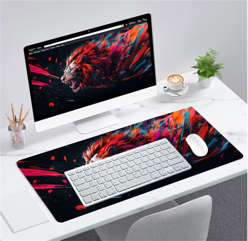 Tapis de souris gamer 1000x400 anti-glisse contre la fatigue du poignet - 2