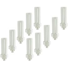 10 Pack PLT-18W 827, 4 Pin GX24Q-2, 18 Watt Triple Tube, Compact Fluorescent Light Bulb