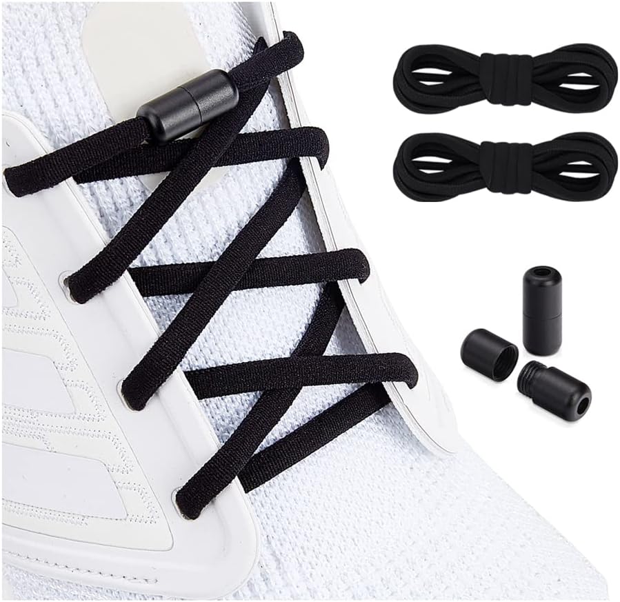 Elastic Shoe Laces, Elastic No Tie Shoelaces for Sneakers, One Size Fits All Adults and Kids Shoes