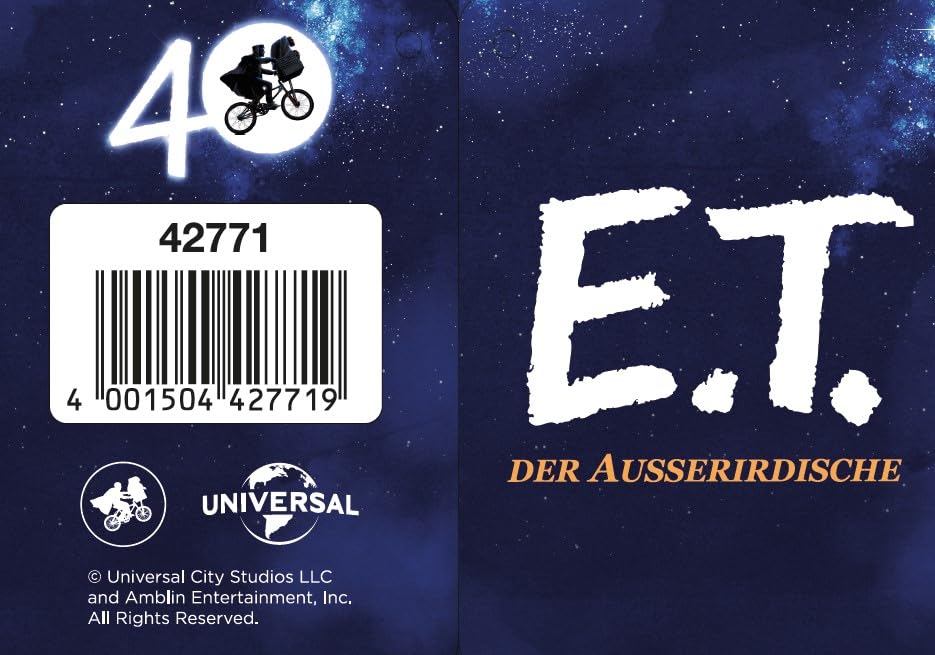 Schmidt Spiele 42771 E.T. Der Außerirdische, Plüschfigur 24 cm, 40 Jahre Edition