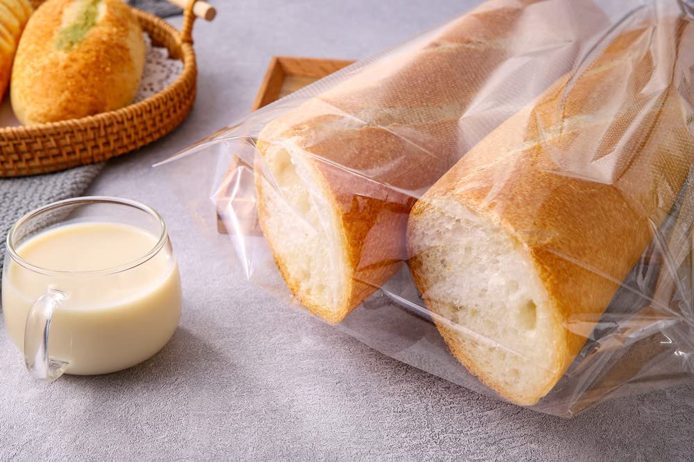 Sacchetti per pane in carta, 50 pezzi, grandi, in carta kraft, con