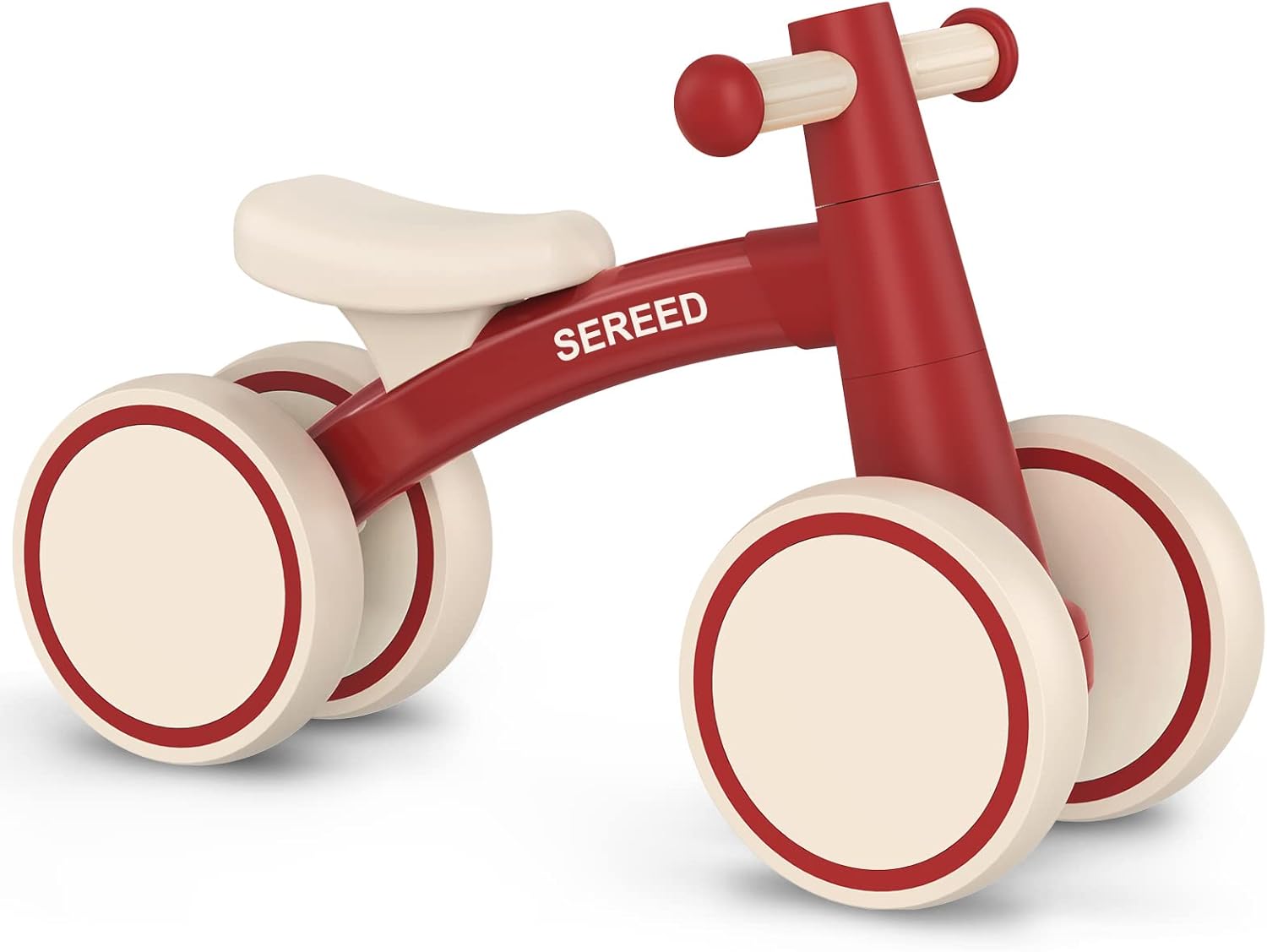 SEREED Baby Balance Bike for 1 Year Old Boys Girls 12-24 Month Toddler Balance Bike, 4 Wheels Toddler First Bike, First Birthday Gifts