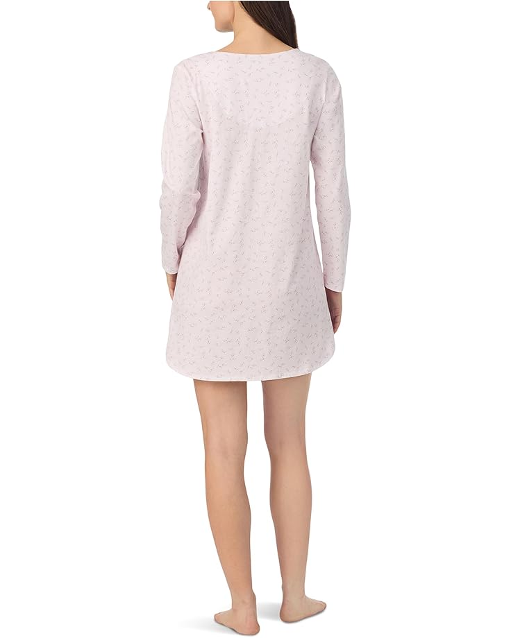 Eileen West Cotton Knit Long Sleeve Short Nightshirt - #2 of 3