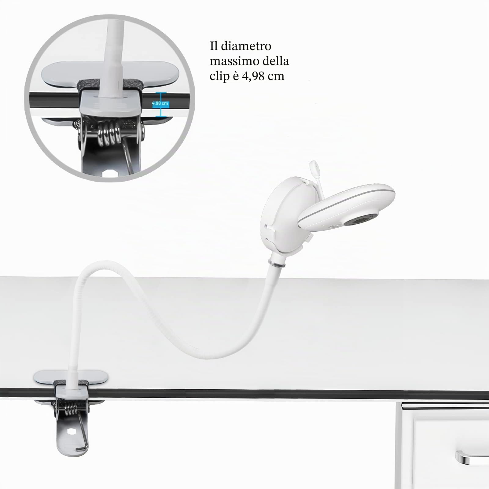 HOLACA Clip Supporto Babyfono 3,2" LCD Digitale per BOIFUN/GHB/TakTark GHB ABM600 VSIFEHSO