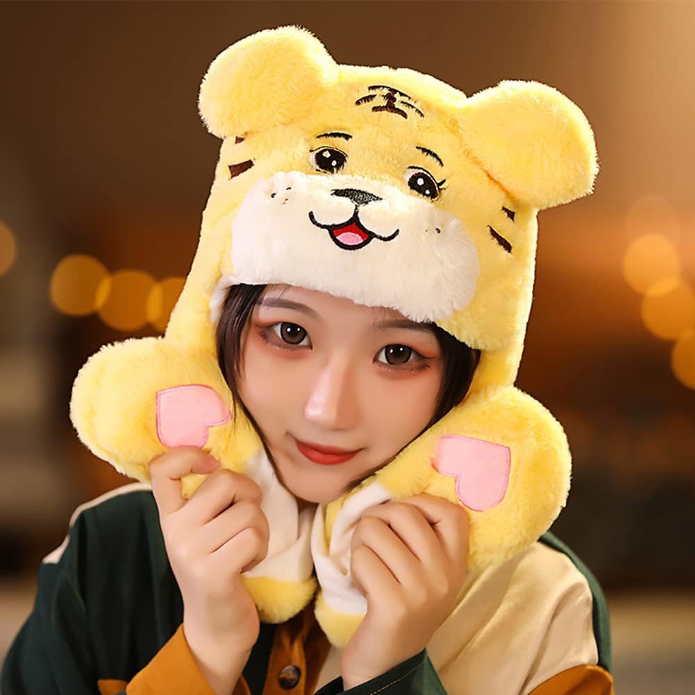 虎 とら 帽子 コスプレ ぬいぐるみ 被り物 大人 29cm国内 帽子 トラ