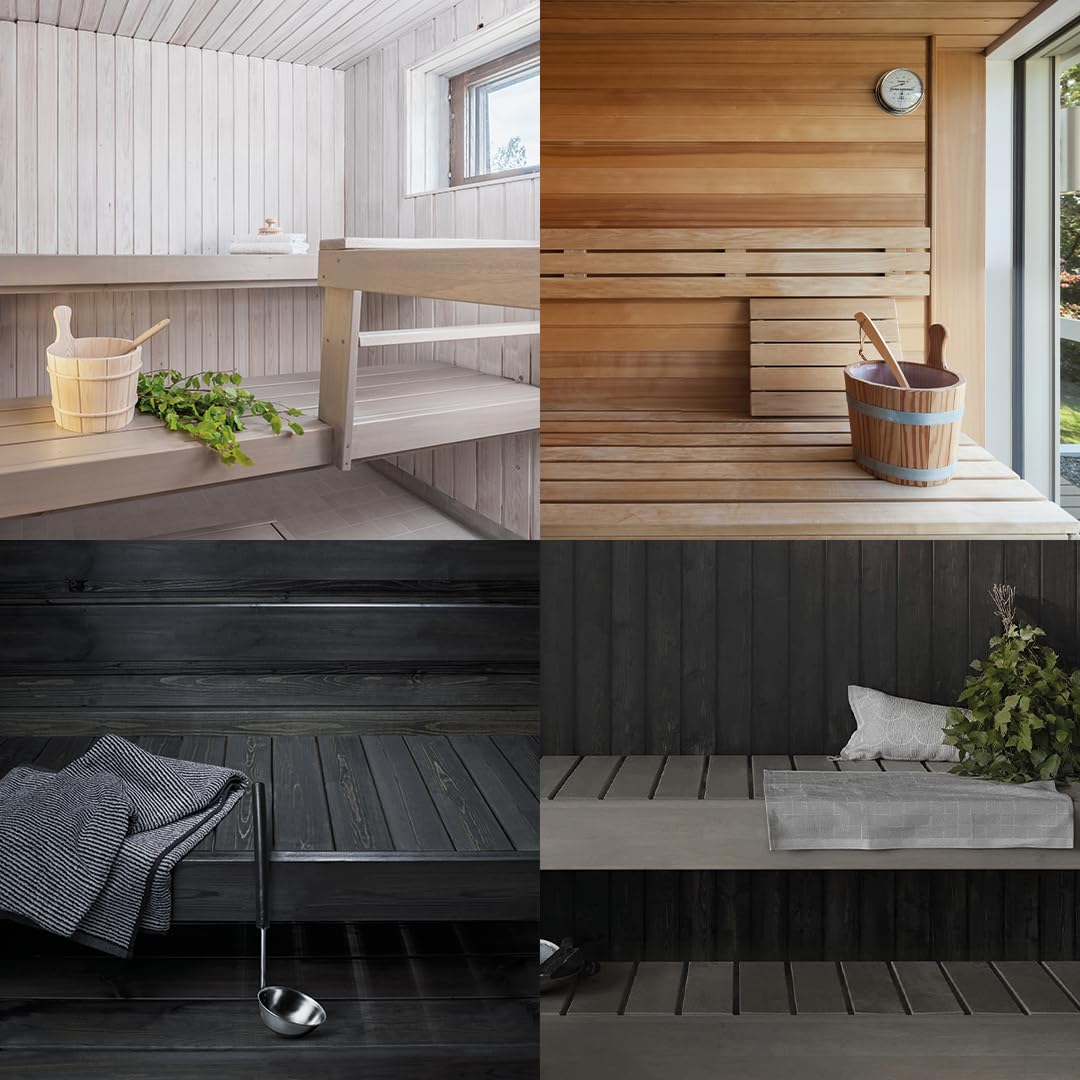 Bondex Sauna Finish Farblos 1 L für 12 m² | Wasser- und schmutzabweisend | Seidenmatt | Holzwachs