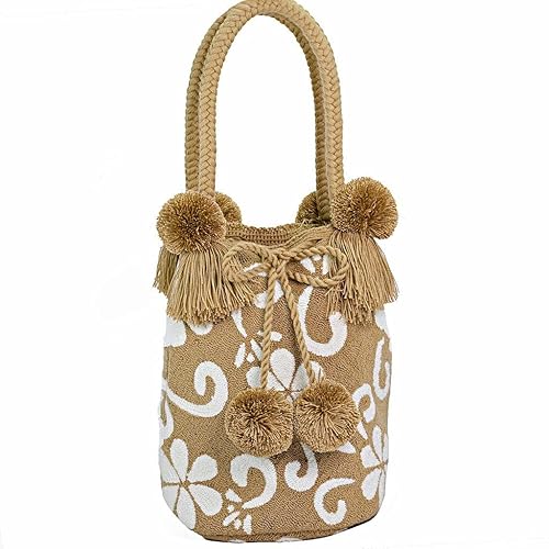 Mochila Wayuu 100% colombian original handmade exclusive design (kaki)