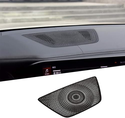 CHEYA Aleación de aluminio negro coche tablero altavoz cubierta ajuste para BMW X5 G05 2019 auto accesorios