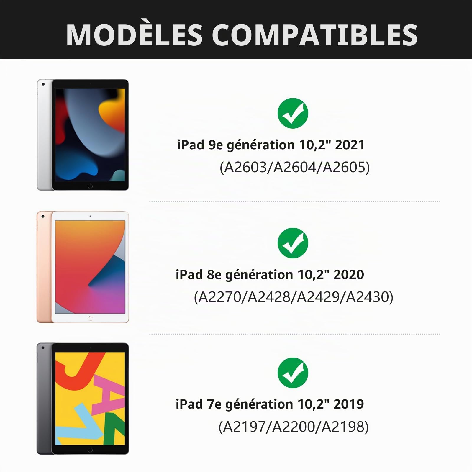 SZO Clavier Coque pour iPad 9/8/7ème Génération 10.2" 2021/2020/2019, 360° Touchpad Flip Coque Dure Slim Cover, 7 Rétroéclairages, Clavier Bluetooth avec Mise Veille/Réveil Automatique