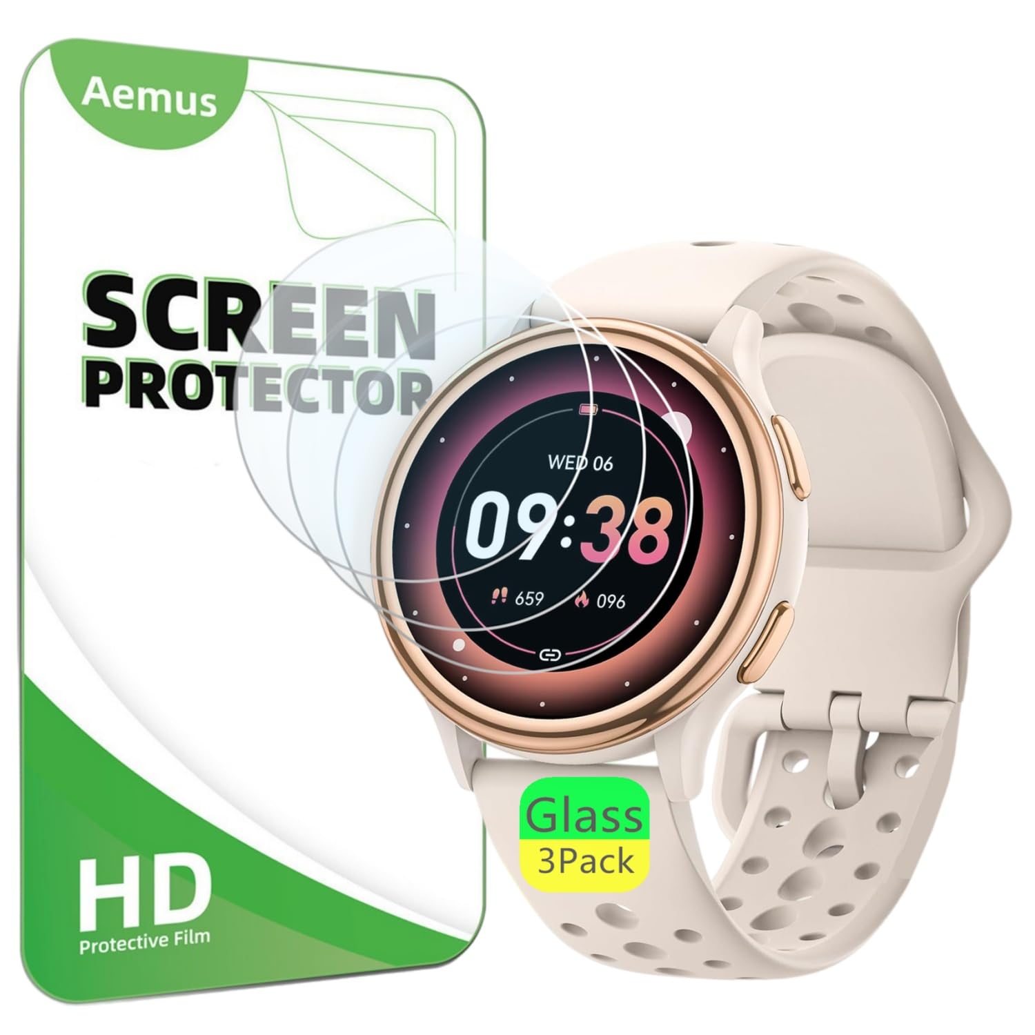 Photo 1 of Aemus Screen Protector for KEEPONFIT G53 Smart Watch (3 Pack)