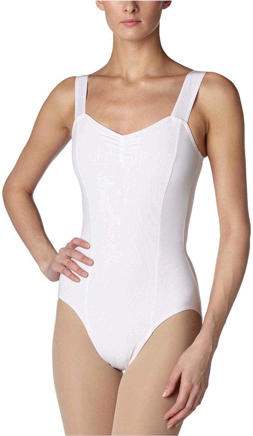 Capezio Damski trykot księżniczki bez rękawów, biały, L