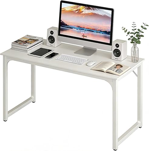 Miniatura 39 de BestOffice Escritorio para computadora, escritorio de oficina en casa, estilo moderno y simple para oficina en casa, estudio y escritura (negro, 39