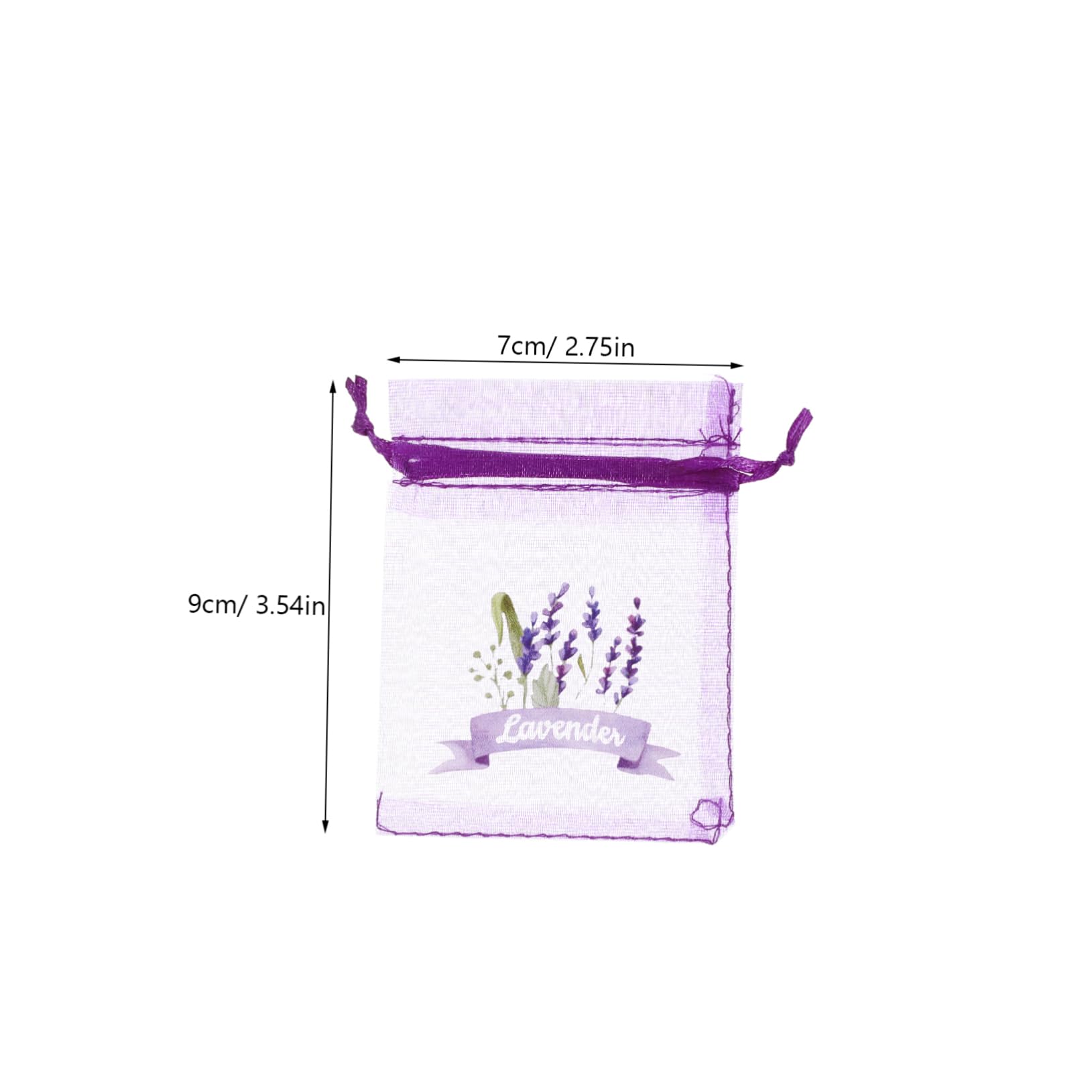 Alipis 20pcs Lavender Sachet Bags Empty Pouches with Drawstring Closure Breathable Mesh Storage for Jewelry Coins Spices and Versatile Lavender Organza Pouch Bags