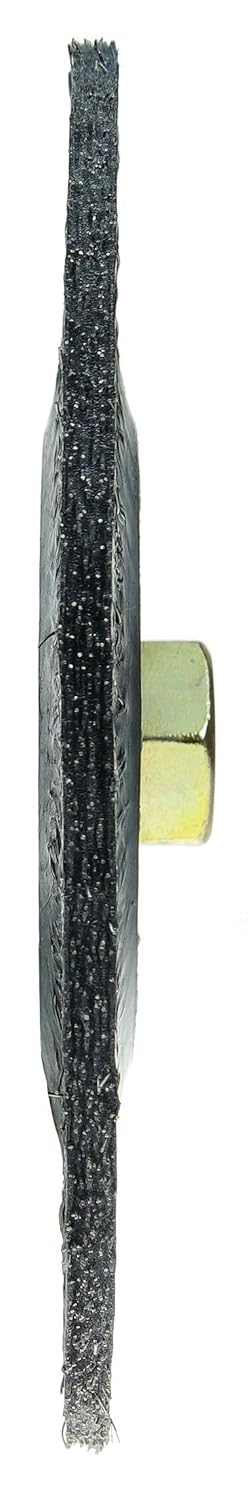 Weiler 35216 Polyflex Encapsulated Root Pass Weld Cleaning Brush 7", 0.014" Steel Fill, 5/8"-11 UNC Nut, Made in The USA (Pack of 5)