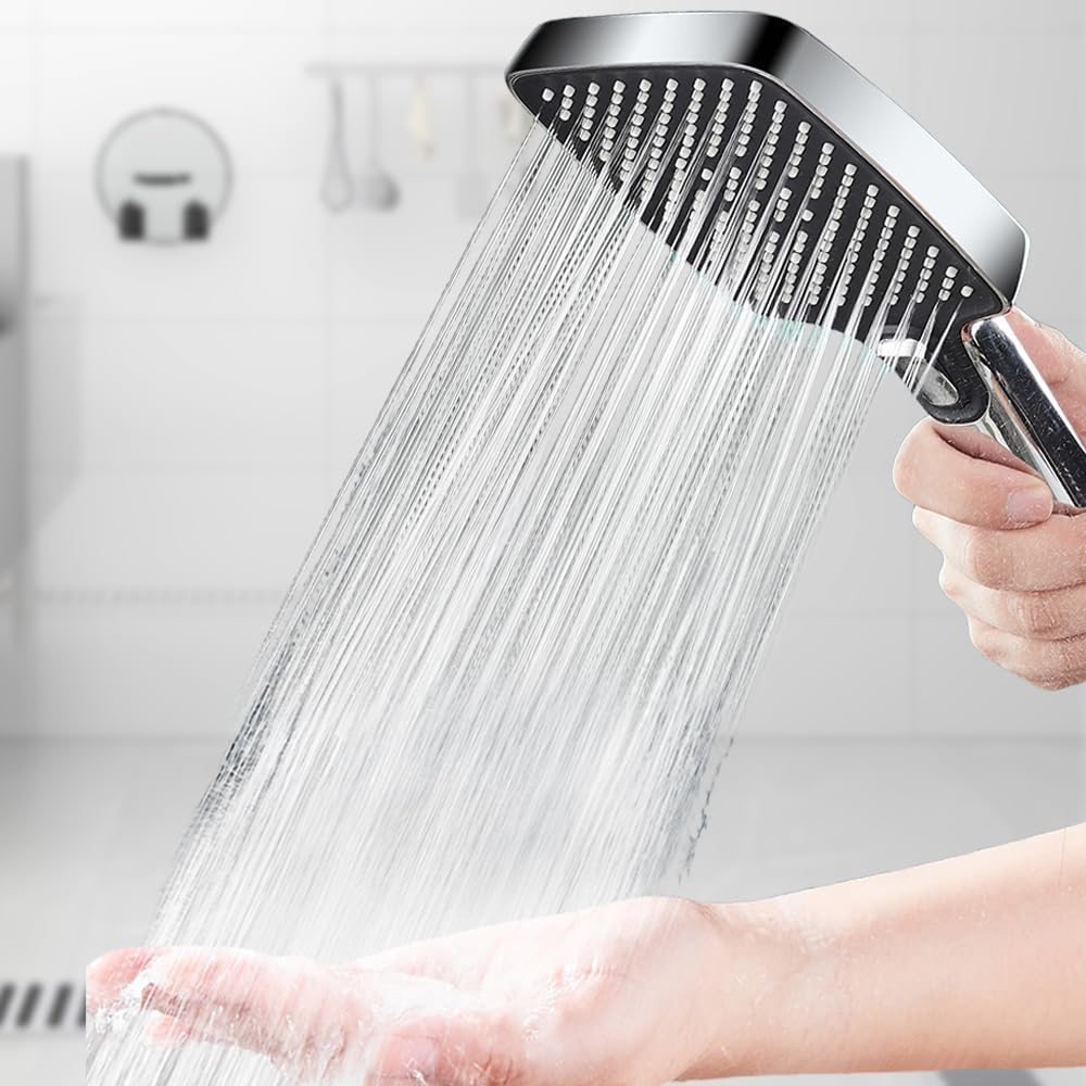 Ducha de mano multimodo de alta presión – Nuevo 2025 ahorro de agua con 4 modos de pulverización (ducha + manguera de 1,5 m + soporte sin perforación)