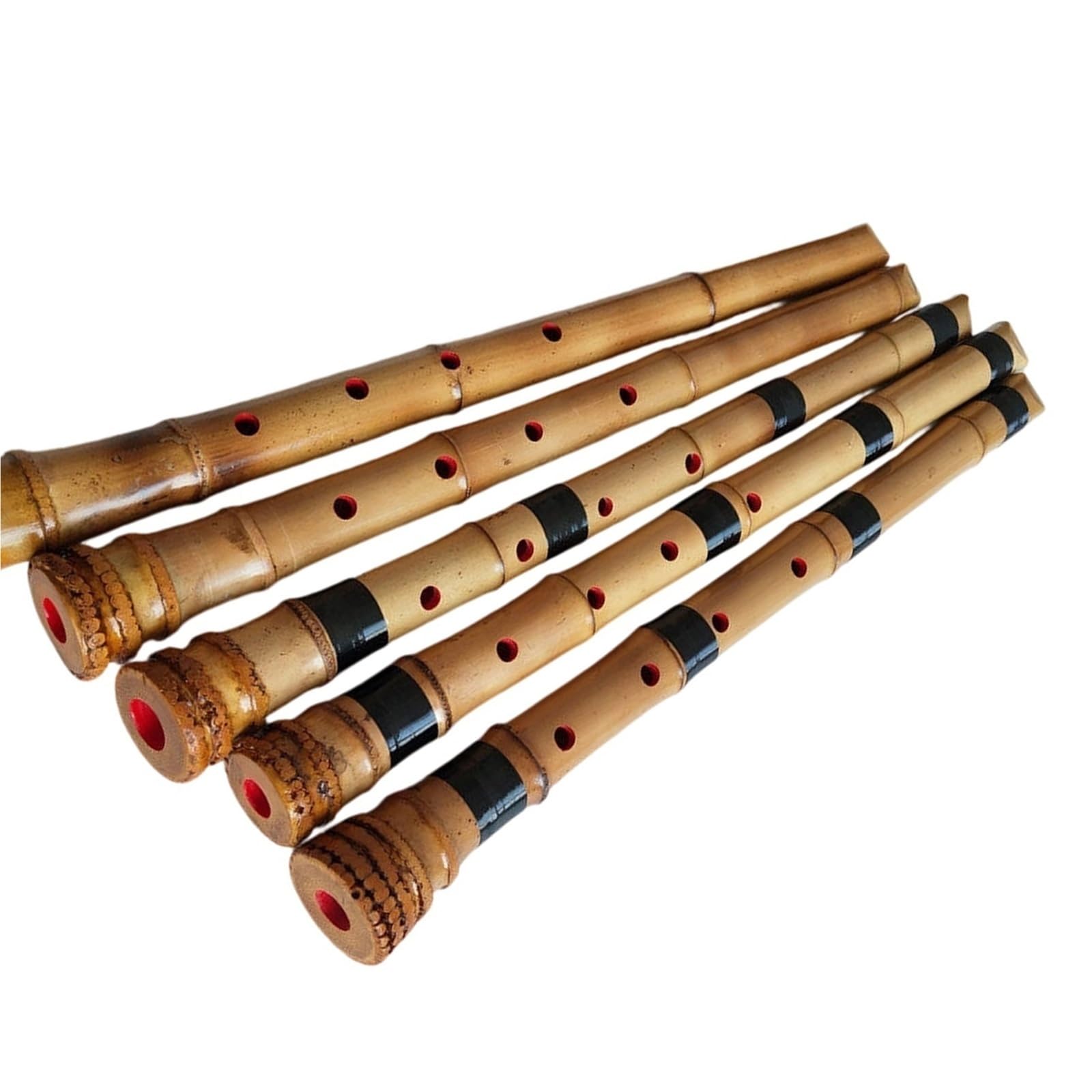 Bambusowy Flet Pięciootworowy Instrument Shakuhachi Ręcznie Robiony Tradycyjny Profesjonalny Łatwy Do Nauki Dla Początkujących(Pipe C is 2 feet)