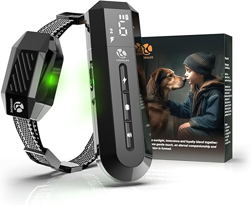 Collar de choque para perro, collar eléctrico recargable para entrenamiento de perros con control remoto de 2600 pies, collar electrónico