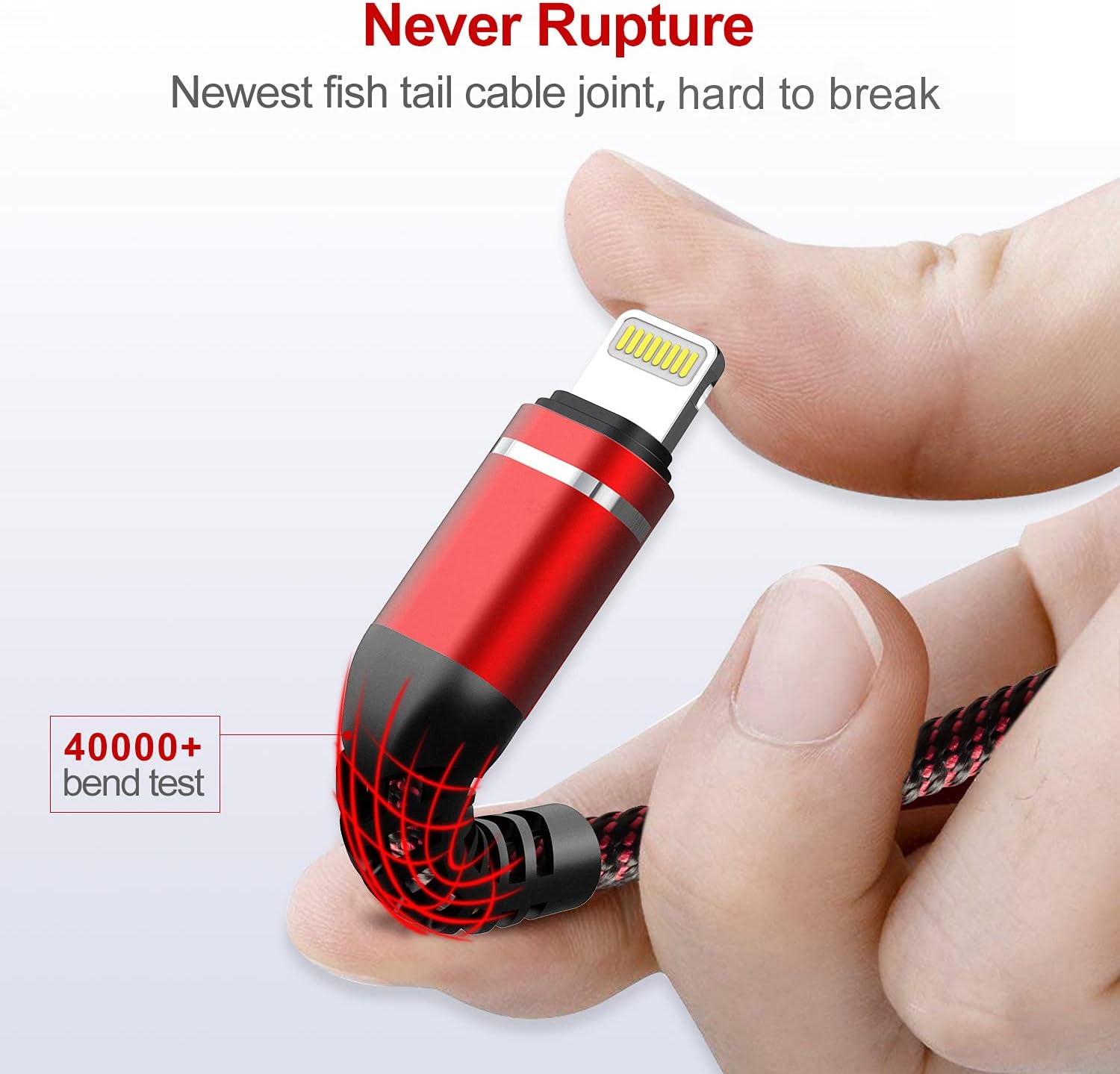 Gеt Dіѕсоunt 70% Prісе Heavy Duty iPhone Charger Cable, 3Pack 6ft Lightning Cable, USB Long Braided Nylon Charging Cord Compatible with iPhone 13/12/11/Pro/X/Xs Max/XR /8/7/6/6S/plus/iPad Mini-Red