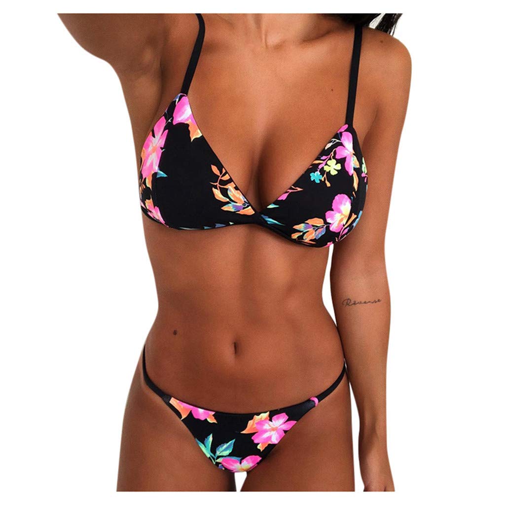 ADMAY Bikini Sexy 2023 bañadores Mujer Natacion bañador Traje de baño Corte de Dos Piezas Bikini Estampado Conjunto de Bikini Sexy Trajes de baño para Mujer Conjunto de Tankinis Bikinis Transparente