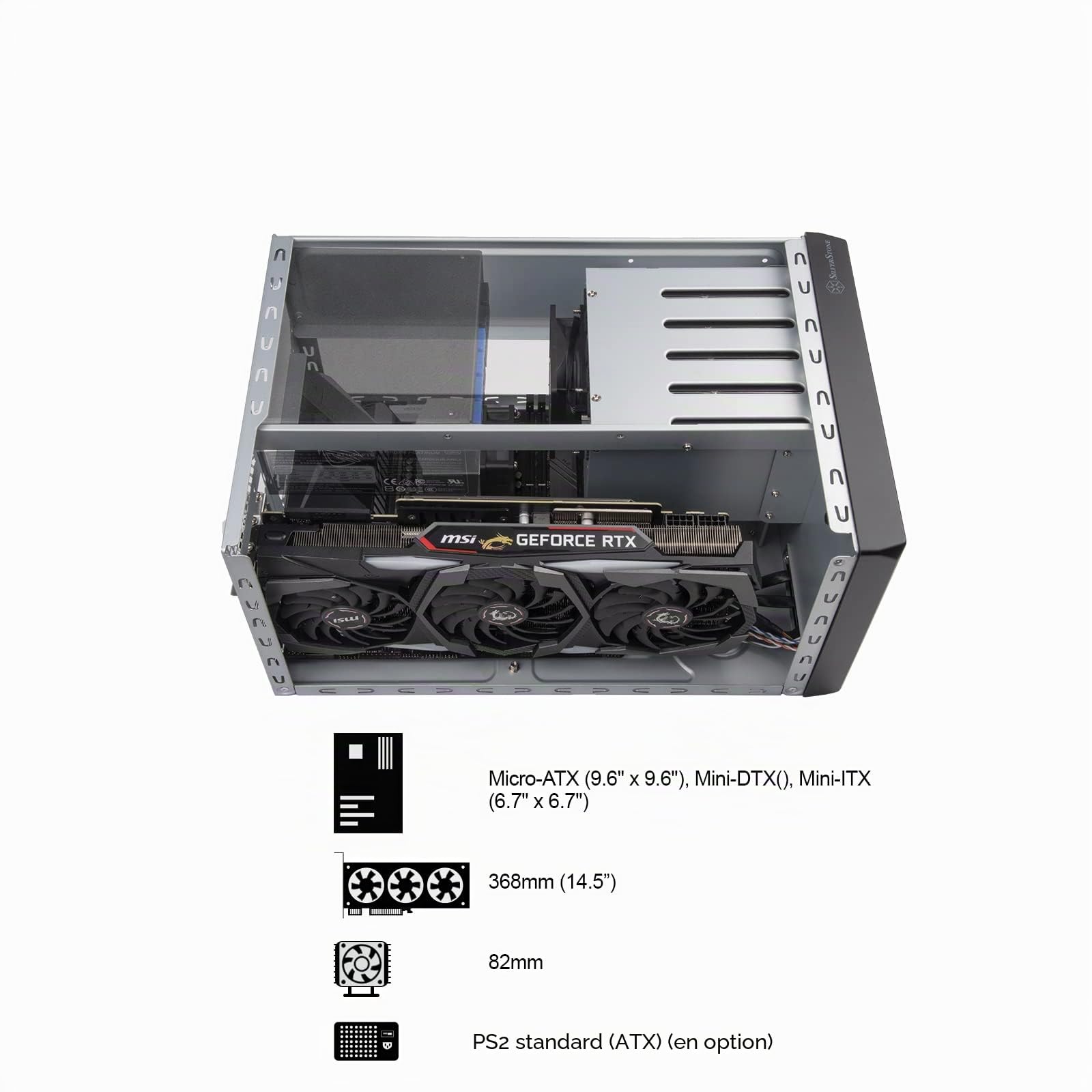 Silverstone Technology CS351, Châssis NAS Hautes Performances avec 5 Baies SAS-12G/SATA-6G échangeables à Chaud, SST-CS351 Noir