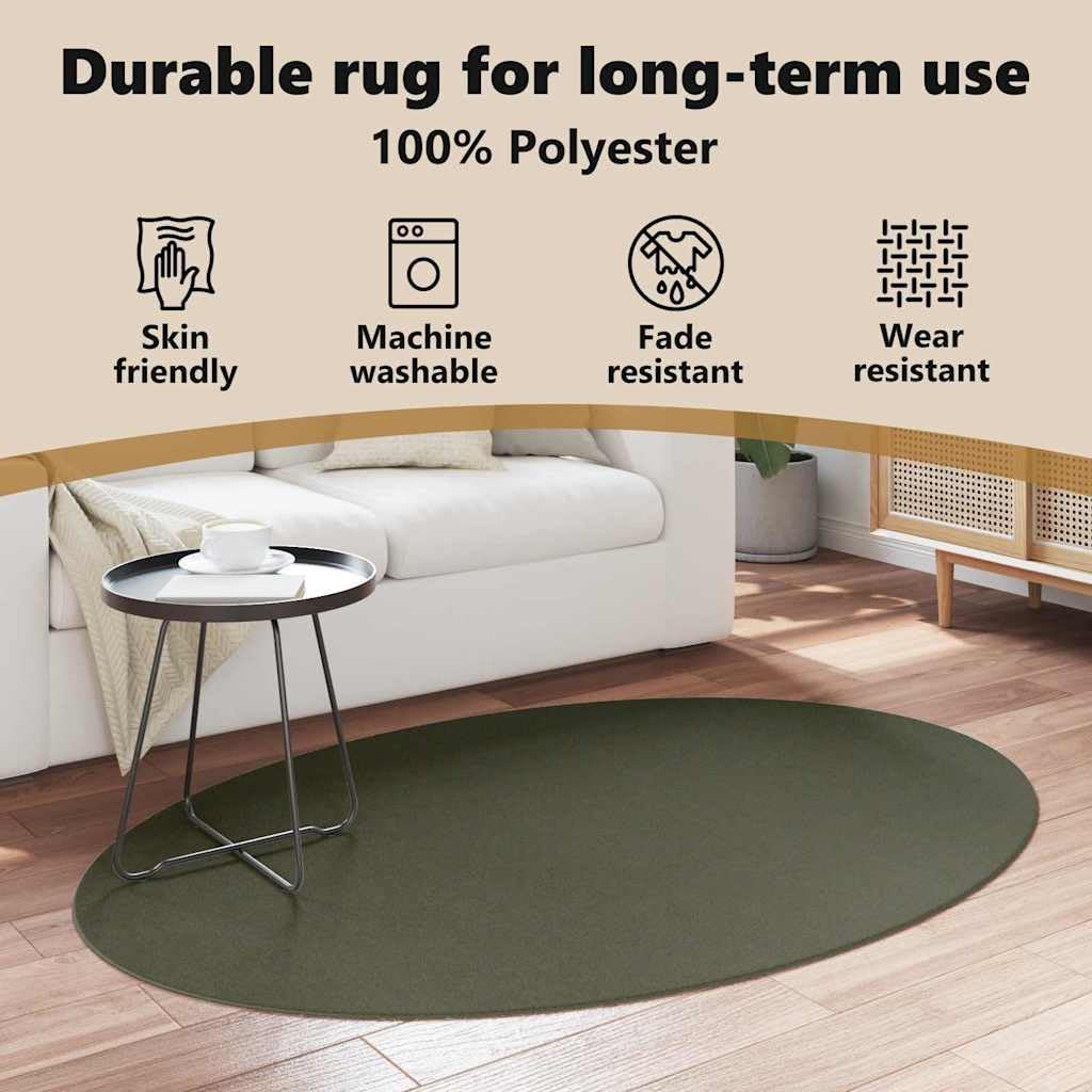 vidaXL Tapis HUARTE Vert forêt 120 x 170 cm 100% Polyester