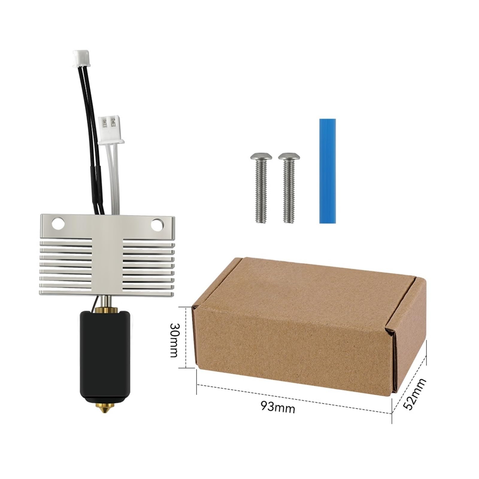 Kit Hotend for blocco riscaldante in ceramica Termistore Ugello in ottone Estrusore Stampa Stampante 3D Hot End(Kit A)